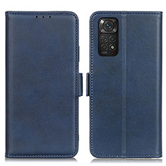 Coque Portefeuille Livre Cuir Etui Clapet M15L pour Xiaomi Redmi Note 11 4G (2022) Bleu