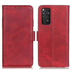 Coque Portefeuille Livre Cuir Etui Clapet M15L pour Xiaomi Redmi Note 11 4G (2022) Rouge