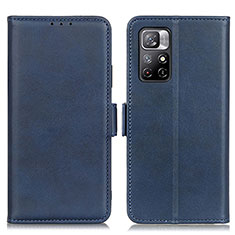 Coque Portefeuille Livre Cuir Etui Clapet M15L pour Xiaomi Redmi Note 11 5G Bleu