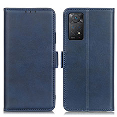 Coque Portefeuille Livre Cuir Etui Clapet M15L pour Xiaomi Redmi Note 11 Pro 4G Bleu