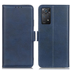 Coque Portefeuille Livre Cuir Etui Clapet M15L pour Xiaomi Redmi Note 11 Pro 5G Bleu