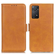 Coque Portefeuille Livre Cuir Etui Clapet M15L pour Xiaomi Redmi Note 11 Pro 5G Brun Clair