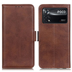 Coque Portefeuille Livre Cuir Etui Clapet M15L pour Xiaomi Redmi Note 11E Pro 5G Marron