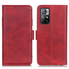 Coque Portefeuille Livre Cuir Etui Clapet M15L pour Xiaomi Redmi Note 11S 5G Rouge