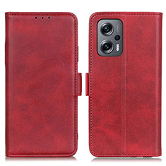 Coque Portefeuille Livre Cuir Etui Clapet M15L pour Xiaomi Redmi Note 11T Pro+ Plus 5G Rouge