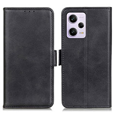 Coque Portefeuille Livre Cuir Etui Clapet M15L pour Xiaomi Redmi Note 12 Pro 5G Noir