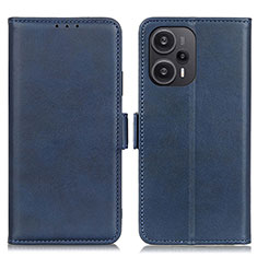 Coque Portefeuille Livre Cuir Etui Clapet M15L pour Xiaomi Redmi Note 12 Turbo 5G Bleu