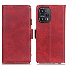 Coque Portefeuille Livre Cuir Etui Clapet M15L pour Xiaomi Redmi Note 12 Turbo 5G Rouge