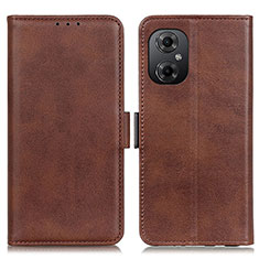 Coque Portefeuille Livre Cuir Etui Clapet M15L pour Xiaomi Redmi Note 12R Pro 5G Marron