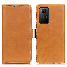 Coque Portefeuille Livre Cuir Etui Clapet M15L pour Xiaomi Redmi Note 12S Brun Clair