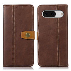 Coque Portefeuille Livre Cuir Etui Clapet M16L pour Google Pixel 8 5G Marron