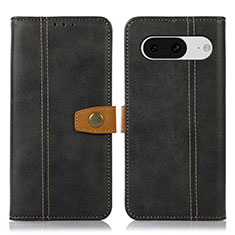 Coque Portefeuille Livre Cuir Etui Clapet M16L pour Google Pixel 8 5G Noir