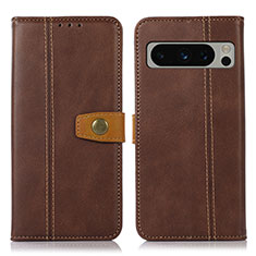 Coque Portefeuille Livre Cuir Etui Clapet M16L pour Google Pixel 8 Pro 5G Marron