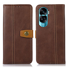 Coque Portefeuille Livre Cuir Etui Clapet M16L pour Huawei Honor 90 Lite 5G Marron