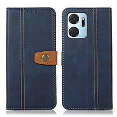 Coque Portefeuille Livre Cuir Etui Clapet M16L pour Huawei Honor X7a Bleu