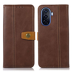 Coque Portefeuille Livre Cuir Etui Clapet M16L pour Huawei Nova Y70 Marron