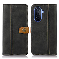 Coque Portefeuille Livre Cuir Etui Clapet M16L pour Huawei Nova Y71 Noir