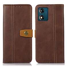 Coque Portefeuille Livre Cuir Etui Clapet M16L pour Motorola Moto E13 Marron