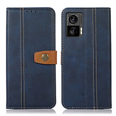 Coque Portefeuille Livre Cuir Etui Clapet M16L pour Motorola Moto Edge 30 Lite 5G Bleu