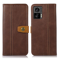 Coque Portefeuille Livre Cuir Etui Clapet M16L pour Motorola Moto Edge 30 Lite 5G Marron