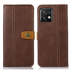 Coque Portefeuille Livre Cuir Etui Clapet M16L pour Motorola Moto Edge 40 Pro 5G Marron