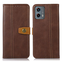 Coque Portefeuille Livre Cuir Etui Clapet M16L pour Motorola Moto G 5G (2023) Marron