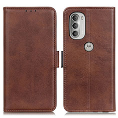 Coque Portefeuille Livre Cuir Etui Clapet M16L pour Motorola Moto G51 5G Marron