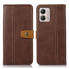 Coque Portefeuille Livre Cuir Etui Clapet M16L pour Motorola Moto G53 5G Marron