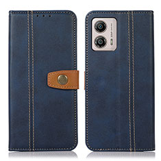 Coque Portefeuille Livre Cuir Etui Clapet M16L pour Motorola Moto G53y 5G Bleu