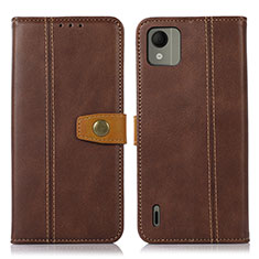 Coque Portefeuille Livre Cuir Etui Clapet M16L pour Nokia C110 Marron