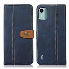 Coque Portefeuille Livre Cuir Etui Clapet M16L pour Nokia C12 Pro Bleu