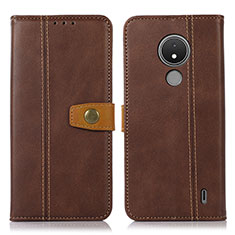 Coque Portefeuille Livre Cuir Etui Clapet M16L pour Nokia C21 Marron