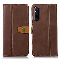 Coque Portefeuille Livre Cuir Etui Clapet M16L pour Sony Xperia 1 V Marron