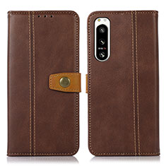 Coque Portefeuille Livre Cuir Etui Clapet M16L pour Sony Xperia 5 IV Marron