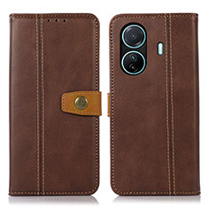 Coque Portefeuille Livre Cuir Etui Clapet M16L pour Vivo iQOO Z6 Pro 5G Marron