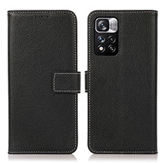 Coque Portefeuille Livre Cuir Etui Clapet M16L pour Xiaomi Mi 11i 5G (2022) Noir