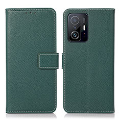 Coque Portefeuille Livre Cuir Etui Clapet M16L pour Xiaomi Mi 11T 5G Vert