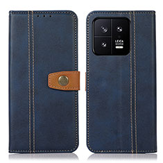 Coque Portefeuille Livre Cuir Etui Clapet M16L pour Xiaomi Mi 13 5G Bleu