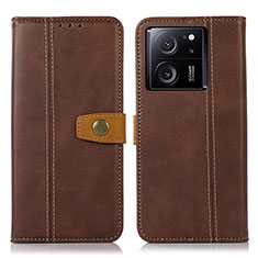 Coque Portefeuille Livre Cuir Etui Clapet M16L pour Xiaomi Mi 13T 5G Marron