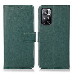 Coque Portefeuille Livre Cuir Etui Clapet M16L pour Xiaomi Poco M4 Pro 5G Vert