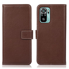 Coque Portefeuille Livre Cuir Etui Clapet M16L pour Xiaomi Poco M5S Marron