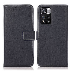 Coque Portefeuille Livre Cuir Etui Clapet M16L pour Xiaomi Poco X4 NFC Bleu