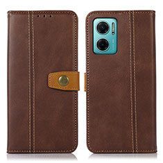 Coque Portefeuille Livre Cuir Etui Clapet M16L pour Xiaomi Redmi 10 Prime Plus 5G Marron