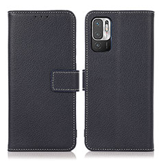 Coque Portefeuille Livre Cuir Etui Clapet M16L pour Xiaomi Redmi Note 10 5G Bleu