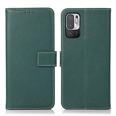 Coque Portefeuille Livre Cuir Etui Clapet M16L pour Xiaomi Redmi Note 10 5G Vert