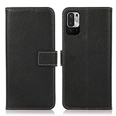 Coque Portefeuille Livre Cuir Etui Clapet M16L pour Xiaomi Redmi Note 10 JE 5G Noir