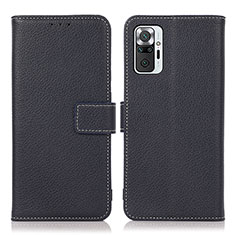 Coque Portefeuille Livre Cuir Etui Clapet M16L pour Xiaomi Redmi Note 10 Pro 4G Bleu