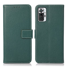 Coque Portefeuille Livre Cuir Etui Clapet M16L pour Xiaomi Redmi Note 10 Pro 4G Vert