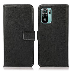 Coque Portefeuille Livre Cuir Etui Clapet M16L pour Xiaomi Redmi Note 10S 4G Noir