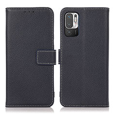 Coque Portefeuille Livre Cuir Etui Clapet M16L pour Xiaomi Redmi Note 10T 5G Bleu